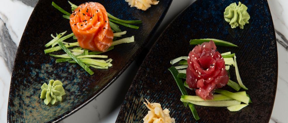 סשימי טונה וסלמון בנגיסה גבעת שמואל (צלם: דרור ורשבסקי)