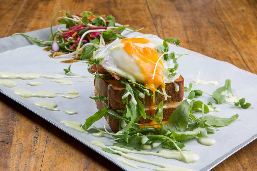 קרוק מאדאם בקפה עלמה (צילום: עידן גור)