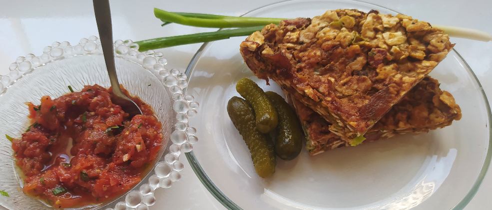 מצה מעושנת עם סלסה של השף רועי אברהם (צילום: באדיבות השף)