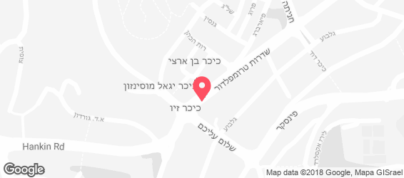 פלאפל זהר חיפה - מפה