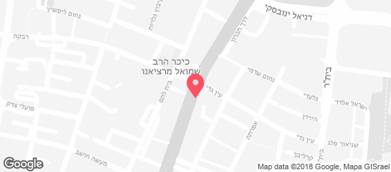 קצפת, דרך חברון ירושלים - מפה