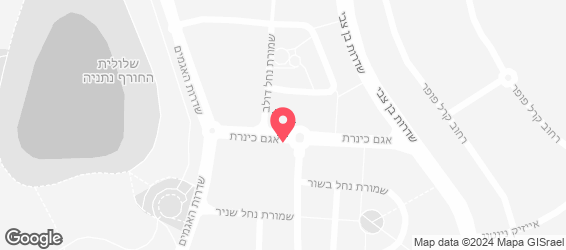 בורגרים נתניה אגמים - מפה